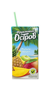 Напиток сокосодержащий Фруктовый остров мультифрукт 0.5л
