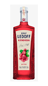 Настойка горькая Graf Ledoff, с ароматом клюквы 40% 0.5л