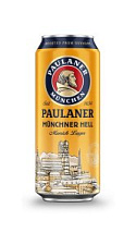 Пиво Paulaner, Munchner Hell светлое пастеризованное 4,9% 0,5л.