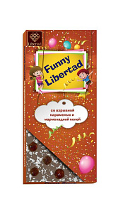 Шоколад Funny Libertad Молочный с карамелью и мармеладной колой 100г