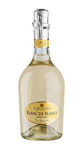 Вино игристое Cavatina Blanc De Blancs белое сух 11% 0.75л