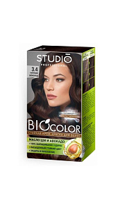 Краска для волос Studio Biocolor Горячий шоколад №3.4 115мл