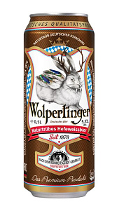 Пиво Wolpertinger светлое нефильтрованное 5.5% 0.5л