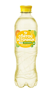 Вода Святой Источник газированная с соком цитрусов 0,5л