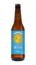 Пиво Kanzler, Weiss пшеничное светлое нефильтрованное 4,5% 0,45л