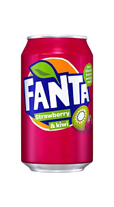 Газированный напиток Fanta Strawberry&Kiwi безалкогольный 330мл