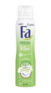 Дезодорант Fa Fresh&Free Лайм и Кокос аэрозоль 150мл
