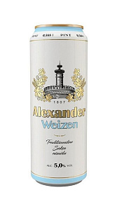 Пиво Alexander Weizen пшеничное светлое 5% 0.568л