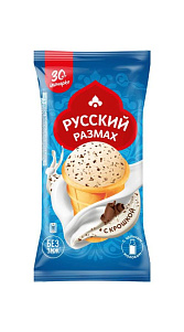 Мороженое Инмарко Русский Размах молочное с шоколадной крошкой в вафельном стакане 70г