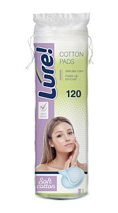 Ватные диски Lure Soft cotton 120шт 