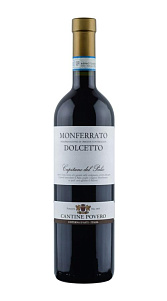 Вино Cantine Povero, Dolcetto Capitano del Palio, Monferrato DOC красное сухое 12.5% 0,75л