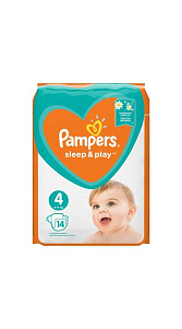 Подгузники Pampers Sleep and Play №4 9-14кг 14шт