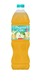 Напиток сокосодержащий ВкусноСок Яблочный 2л