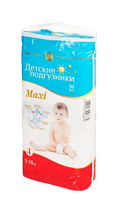 Подгузники Юнимарка Maxi №4 9-18кг 50шт 