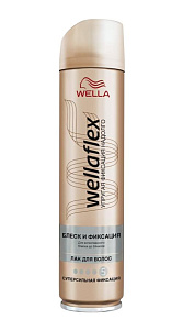Лак для волос Wellaflex Блеск и фиксация 250мл