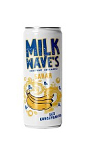 Напиток безалкогольный WAVE’S Милк Вейв молочный, со вкусом банана 330мл
