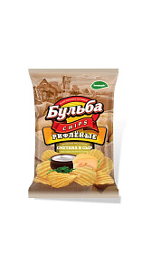Чипсы картофельные Бульба Chips Сметана и сыр рифленые 75г