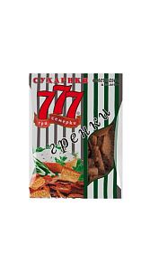 Сухарики-гренки 777 ржано-пшеничные вкус Сметана и зелень 150г