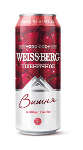 Пивной напиток Weiss Berg Вишня пшеничное нефильтрованное 4.0% 450мл