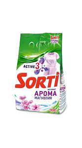 Стиральный порошок Sorti Active3 Арома Магнолия Автомат 2.4кг