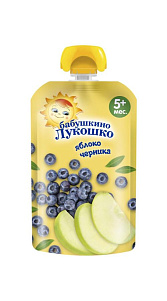 Пюре Бабушкино лукошко Яблоко черника 90г