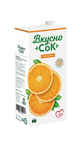 Напиток сокосодержащий Вкусно Сок Апельсин 1.93л