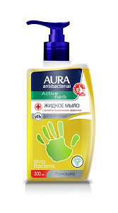 Мыло жидкое Aura Antibacterial Антибактериальное с ромашкой 300мл