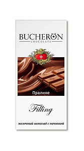 Шоколад молочный Bucheron Filling Пралине 85г