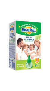 Жидкость Mosquitall от комаров Защита для всей семьи 30 ночей 30мл