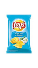 Чипсы картофельные Lays Сметана и зелень 70г