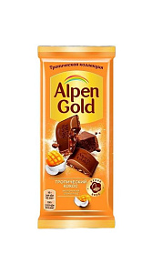 Шоколад AlpenGold молочный Тропический кокос 80г