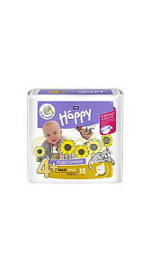 Подгузники Bella Baby Happy Maxi Plus №4+ 9-20г 12шт