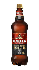 Пиво Охота крепкое светлое 8.1 % 1.25л