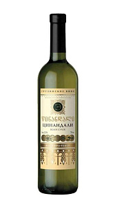 Вино Цинандали белое сух. 12% 0,75л