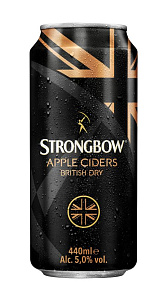 Сидр Strongbow яблочный сухой 5% 0,44л.