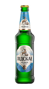 Пиво Лидское Пилснер, светлое пастеризованное, 4,2% 0,5л.