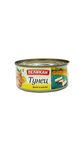Тунец Пеликан филе в масле  185г