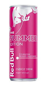 Энергетический напиток Red Bull Summer Edition со вкусом Белого персика 250мл