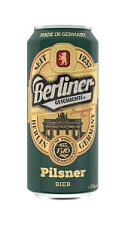Пиво Berliner Geschichte, Pilsner светлое фильтрованное 4,8% 0,5л.