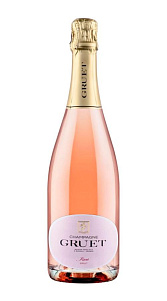 Вино игристое Gruet, Rose Brut, Champagne AOC розовое брют 12% 0,75л