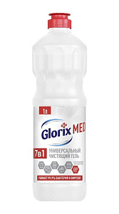 Средство моющее Glorix Med гель универсальный антибактериальный 7в1 1л