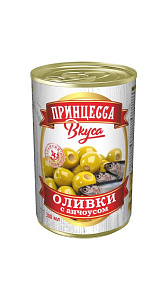 Оливки Принцесса Вкуса с анчоусом 300мл