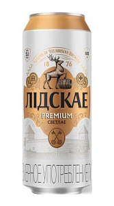 Пиво Лидское Премиум пастеризованное светлое 0,45л.