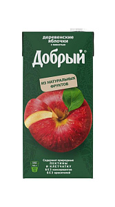 Нектар Добрый Деревенские яблочки с мякотью 2л