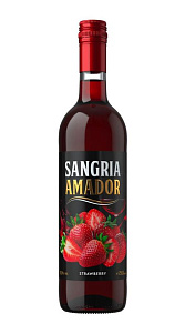 Алкогольная продукция плодовая Sangria Amador, клубника полусладкая 10% 0,75л.