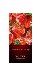 Шоколад темный Fruit Colors со вкусом клубники 80г