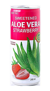 Напиток Lotte Алоэ вера Клубника 240мл 