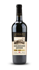 Вино ANBANI Алазанская долина белое полусладкое кр11,5% 0,75л