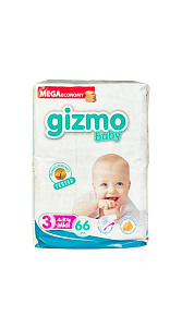 Подгузники Gizmo №3 4-9кг 66шт