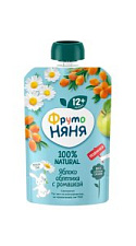 Пюре ФрутоНяня яблоко, облепиха, ромашка с 12мес 90г